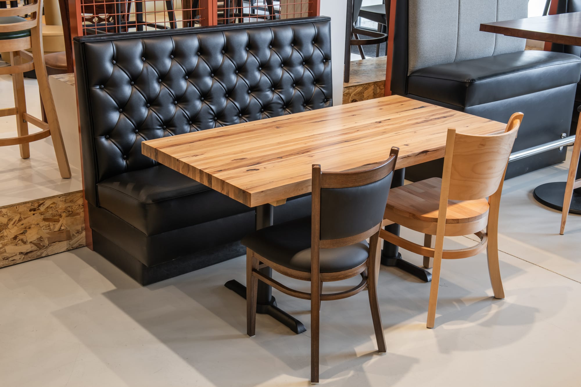 Restaurant wood bench online seating