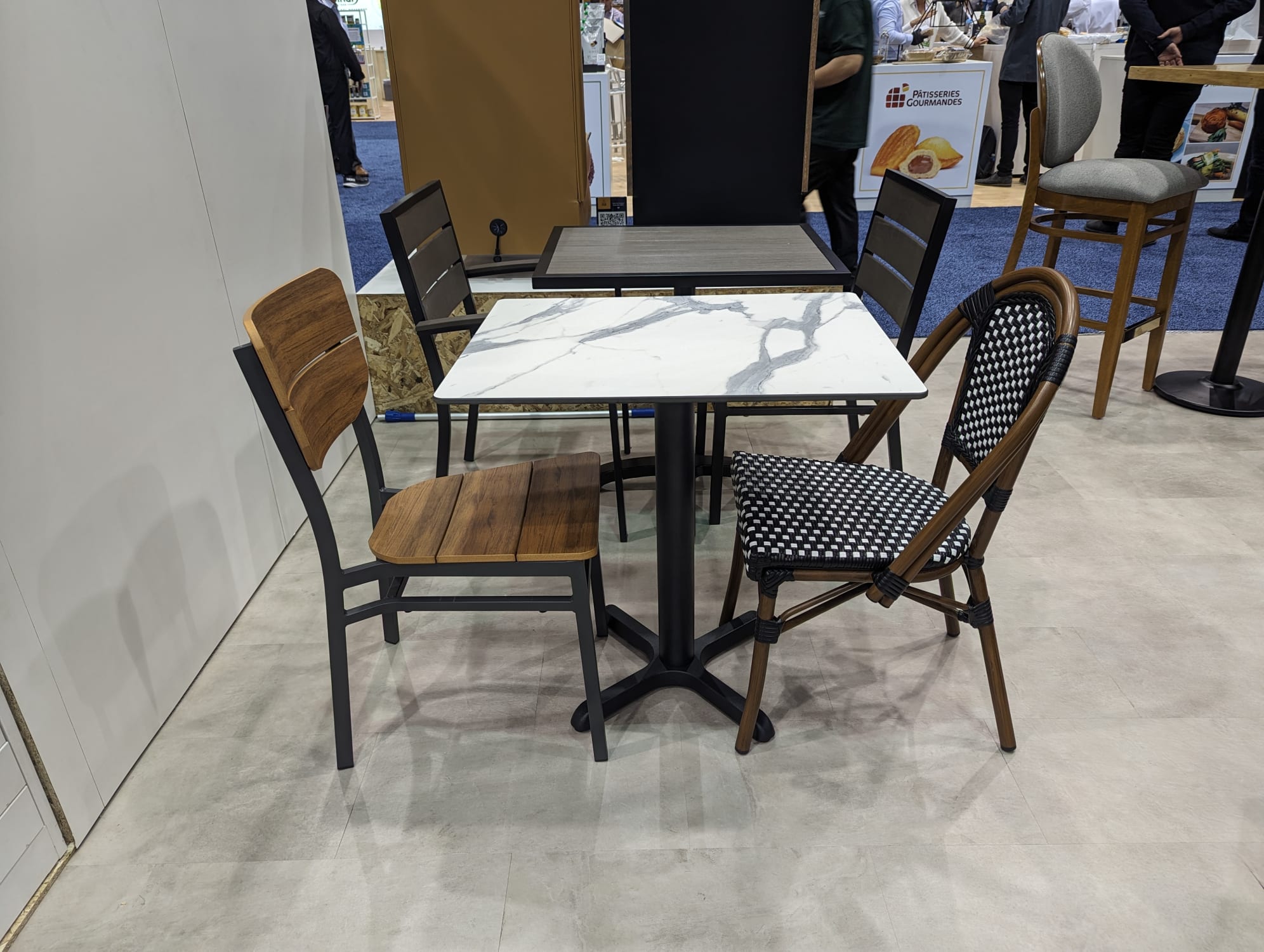 Aluminum Bamboo Patio Armchair With Black & White Rattan Aluminum Bamboo Patio Armchair With Black & White Rattan