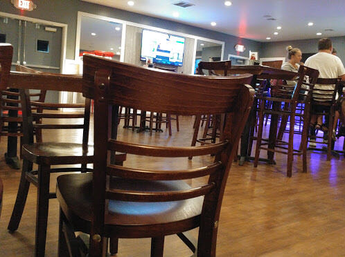 Restaurant bar stools and tables