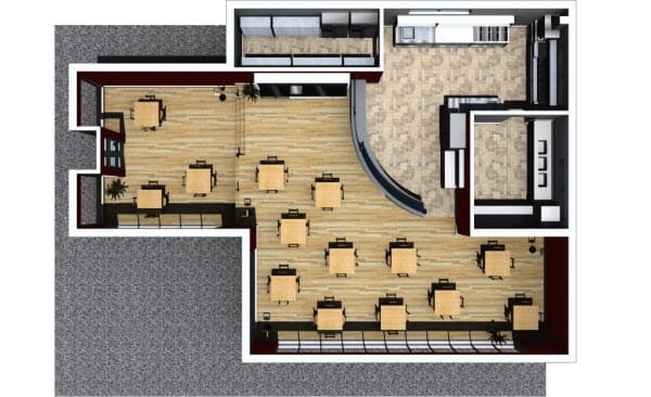 Restaurant floor plan