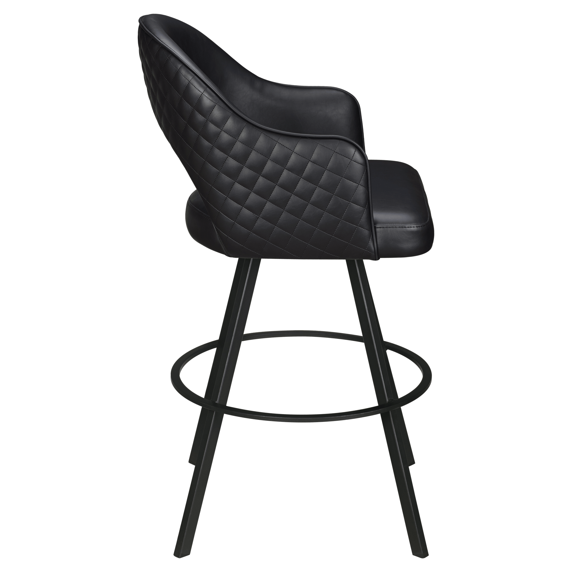 Invicta Premium Bucket Swivel Bar Stool with Circular Frame