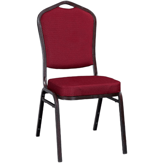 Metal Stack Chair - Copper Vein Frame with Dark Red Fabric