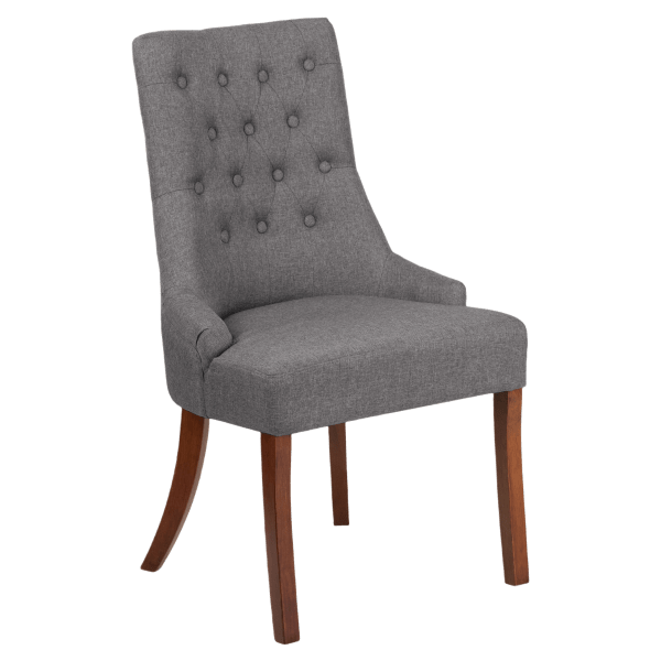 Extra Wide Button Tufted Parsons Wood Chair