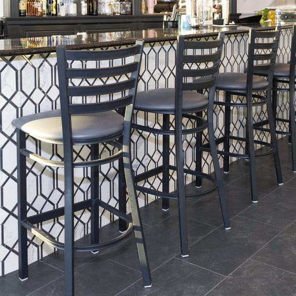 Ladder Back Metal Bar Stool