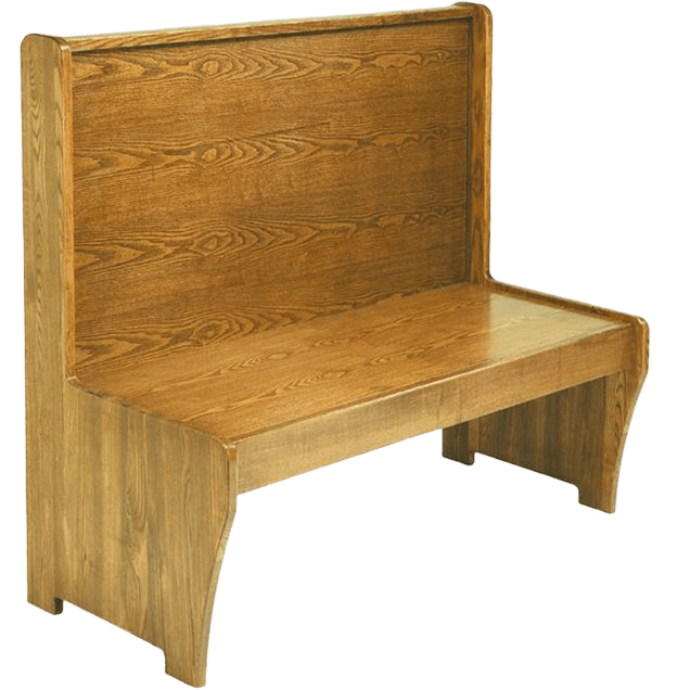 Wood Bench with Wood Seat and Back 