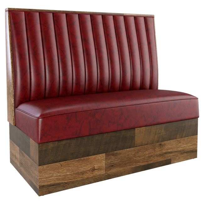 12 Channels Back Restaurant Booth with LaminateBase