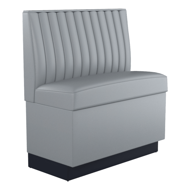 12 Channels Back Restaurant Booth with Padded Base - Bar Height