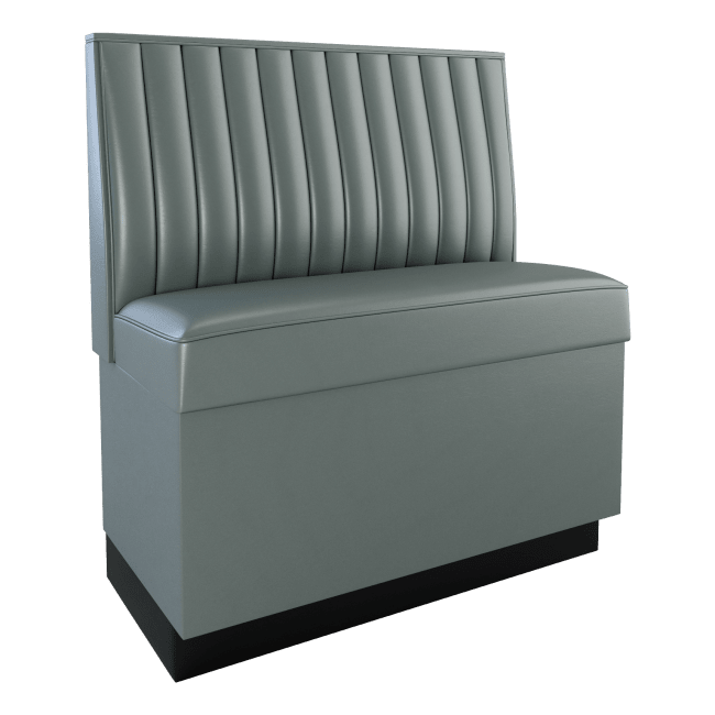 12 Channels Back Restaurant Booth with Padded Base - Bar Height