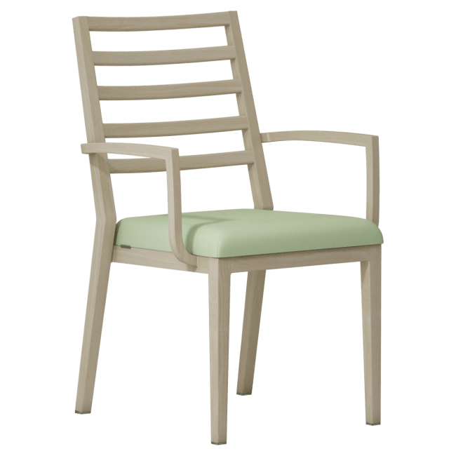 Ladder Back Ernest Aluminum Arm Chair