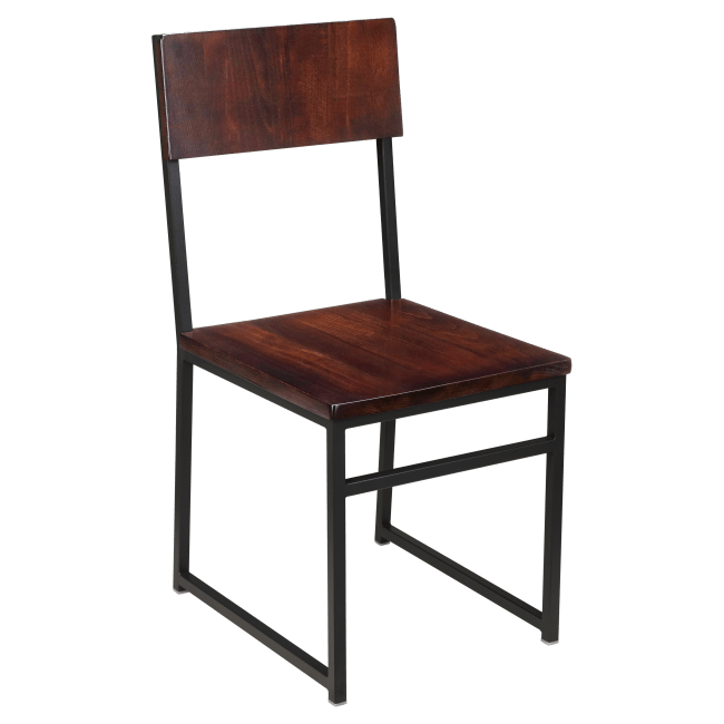 Indy Metal Chair with Wood Back