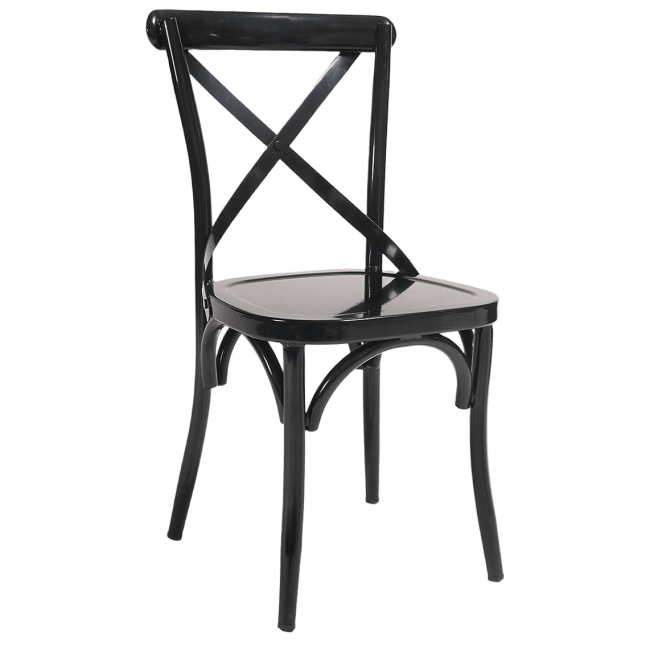 Classic X Back Metal Restaurant Chair