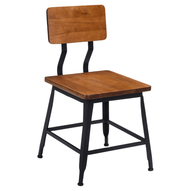 Massello Black Industrial Style Metal Chair
