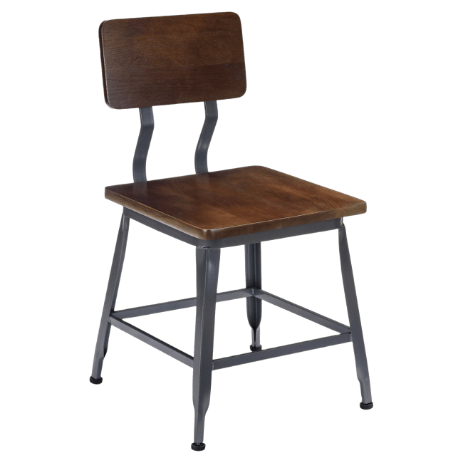 Massello Dark Grey Industrial Style Metal Chair