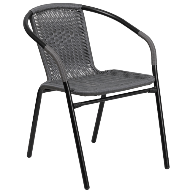 Grey Rattan Patio Chair