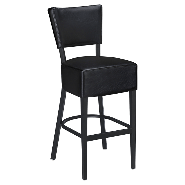Lumme Padded Back Metal Bar Stool