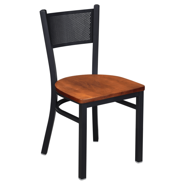 Metal Checker Back Restaurant Chair