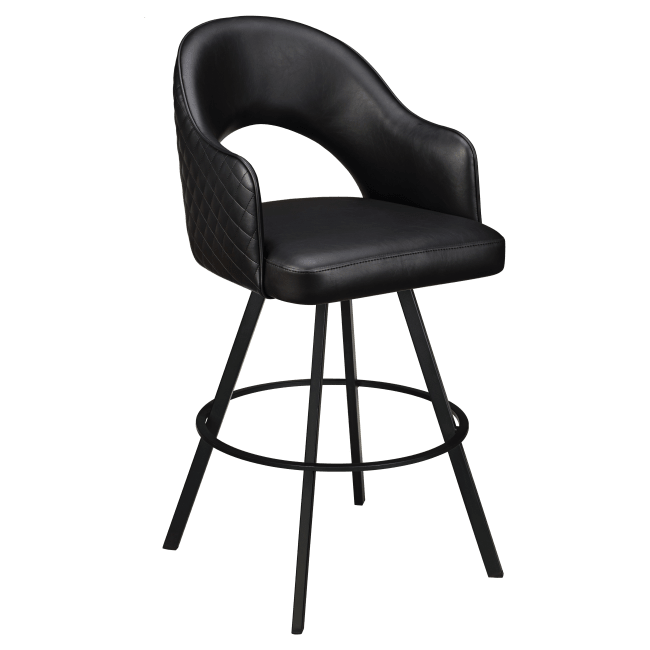 Invicta Premium Bucket Swivel Bar Stool with Circular Frame