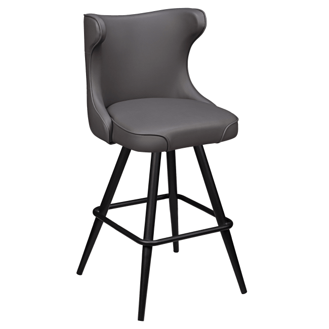 Darlo Premium Bucket Swivel Bar Stool with Square Frame