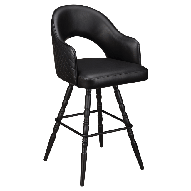Invicta Premium Bucket Swivel Bar Stool with Vintage Frame