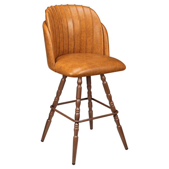 Premium Sooti Swivel Bar Stool with Vintage Frame
