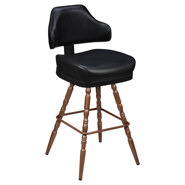 Gioco Premium Casino Bucket Bar Stool with Vintage Frame