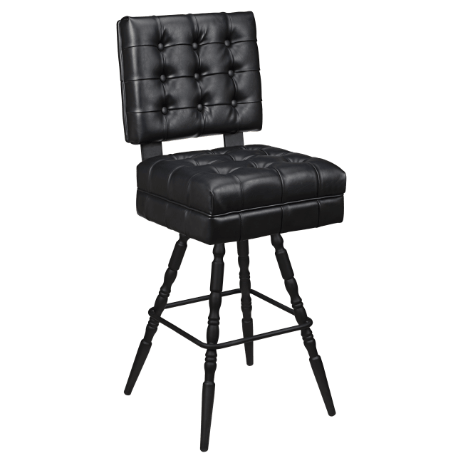 Trionfo Tufted Premium Bucket Bar Stool with Vintage Frame