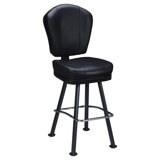 Lusso 3-Channel Premium Casino Bucket Bar Stool with Arched-Oval Frame