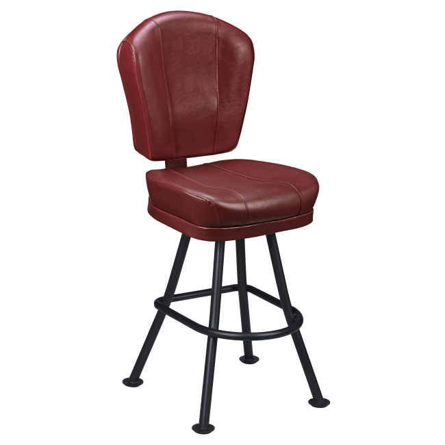 Lusso 3-Channel Premium Casino Bucket Bar Stool with Orbit Frame