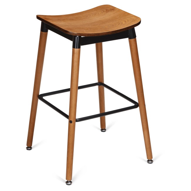 Slate Black Backless Bar Stool