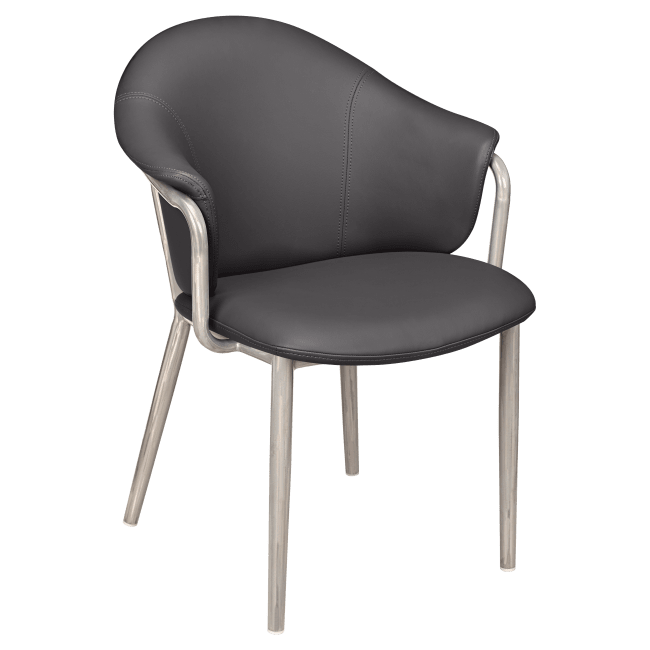 Kova Metal Armchair in Clear Coat