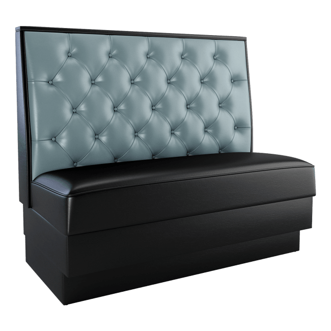 Button Tufted Back Restaurant Booth with Padded Base
