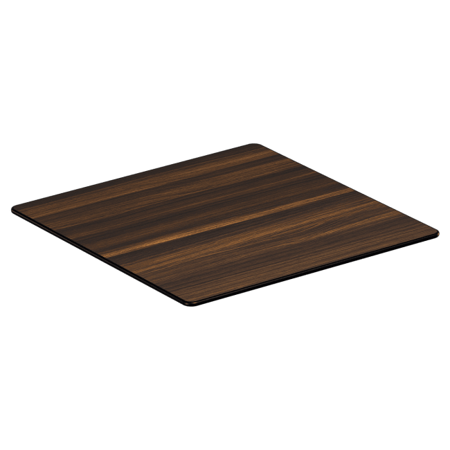 Dark Walnut Heavy Duty Outdoor Resin Table Top with Phenolic Edge