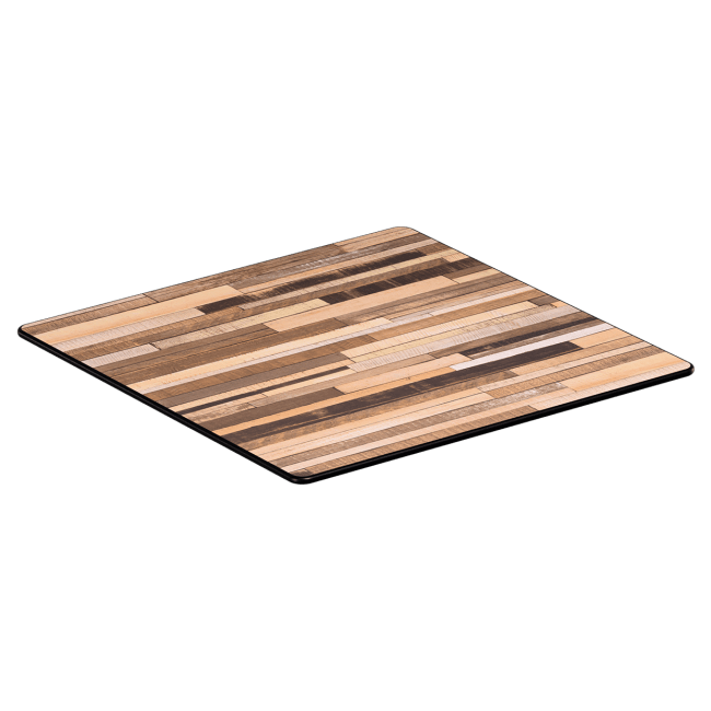 Reclaimed Wood Heavy Duty Outdoor Resin Table Top with Phenolic Edge