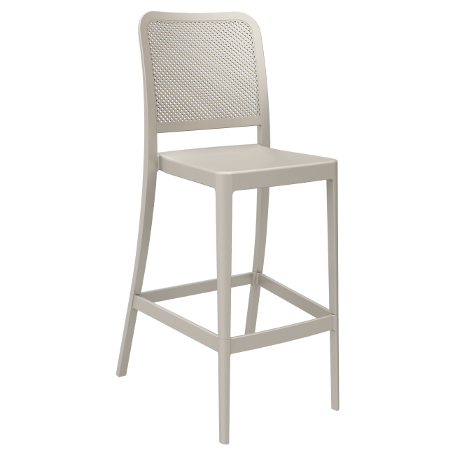 Rowan Perforated Outdoor Resin Bar Stool