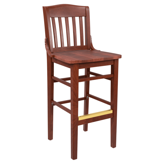 Premium US Made School House Wood Restaurant Bar Stool
