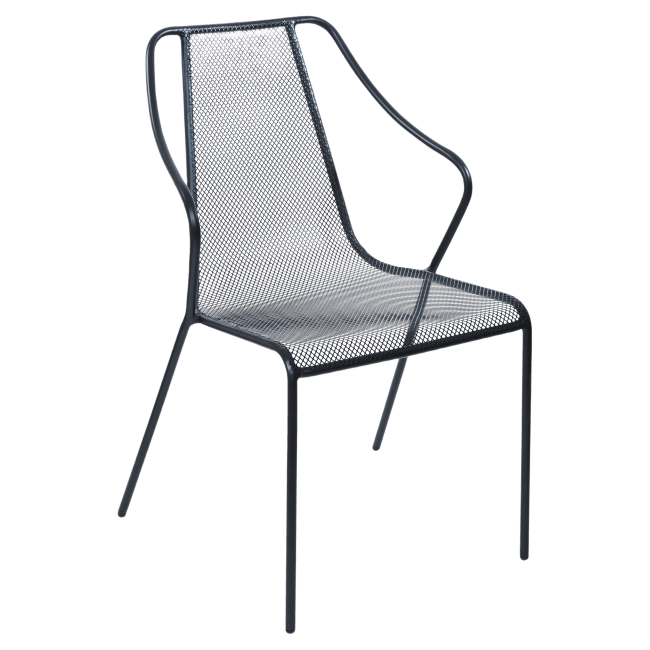Modern Metal Mesh Patio Arm Chair