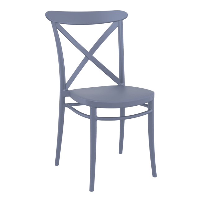 Cross Back Resin Patio Chair
