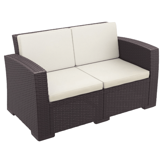 Shelly Commercial Resin Patio Loveseat