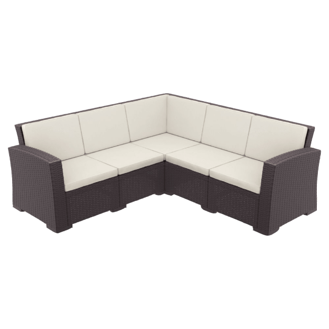 Commercial Shelly Resin Corner Sectional