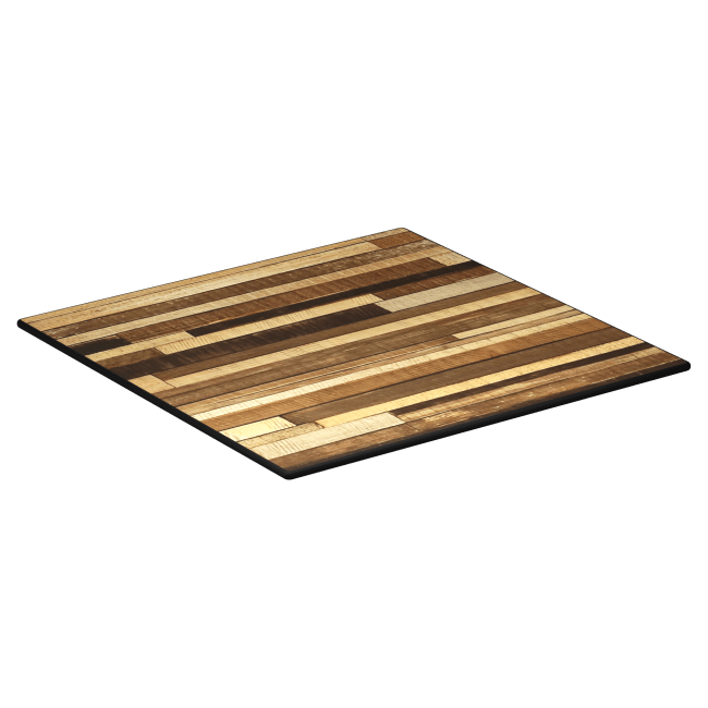 Reclaimed Wood Heavy Duty Outdoor Resin Table Top with Phenolic Edge