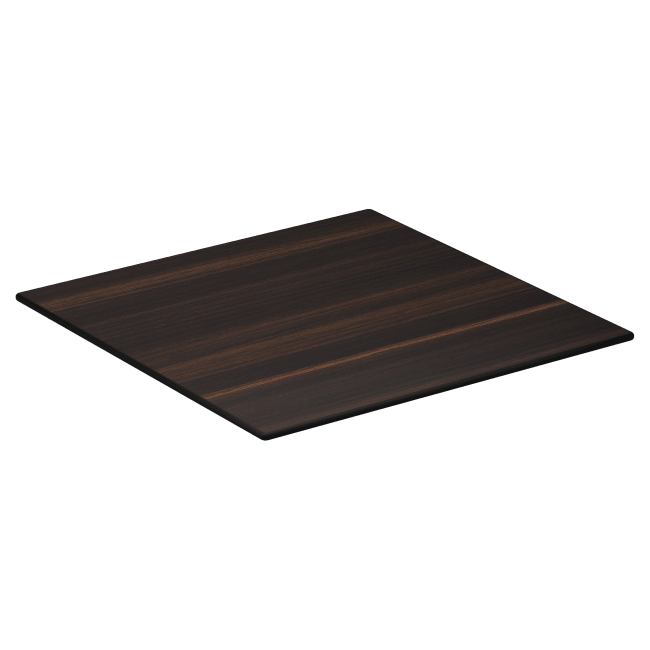 Dark Walnut Heavy Duty Outdoor Resin Table Top with Phenolic Edge