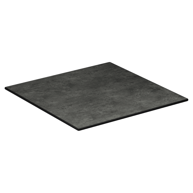 Dark Stone Look Outdoor Resin Table Top with Phenolic Edge