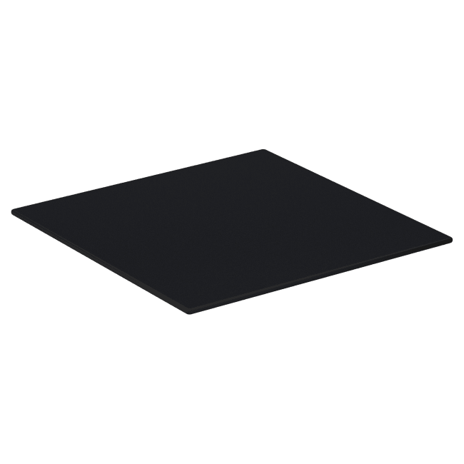 Black Outdoor Resin Table Top with Phenolic Edge