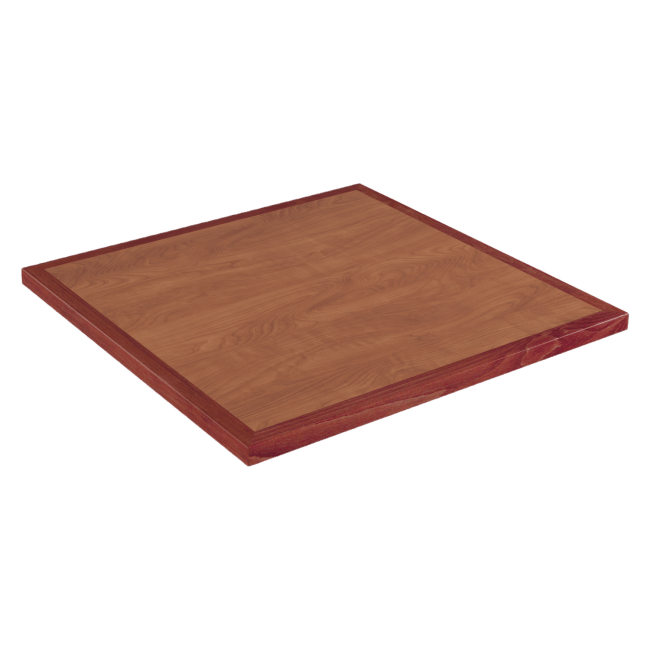 Custom Laminated Restaurant Table Top with an Inlay Wood Edge