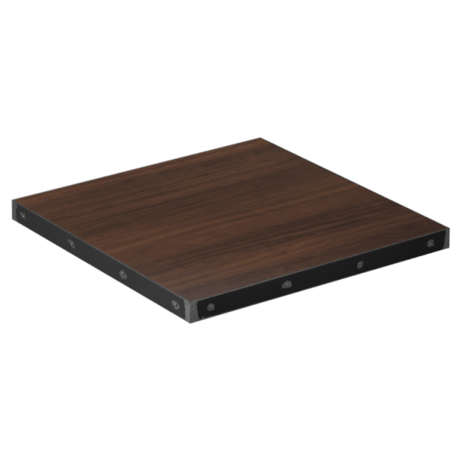 Custom Laminate Table Top with Industrial Steel Edge