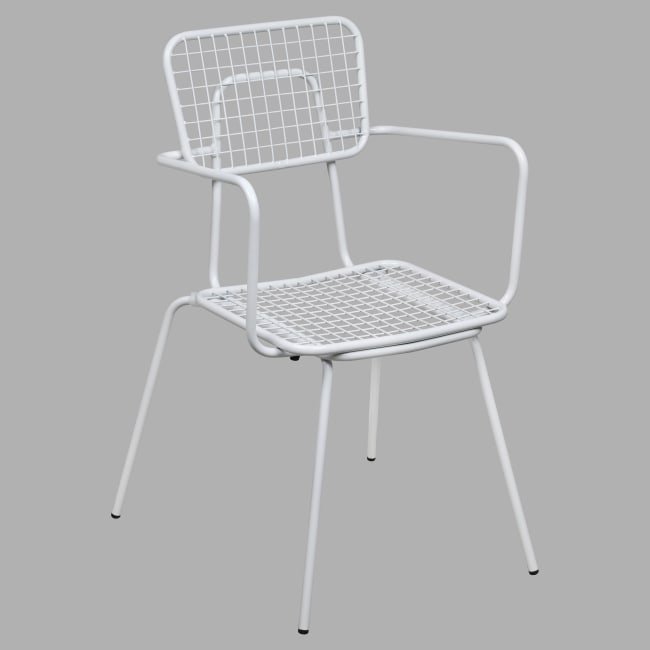 White Ollie Outdoor Arm Chair