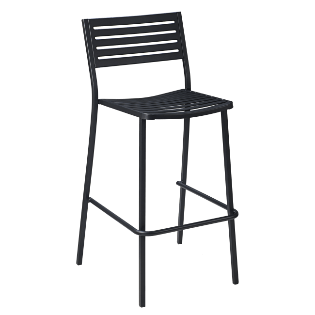 Ella Outdoor Bar Stool in Black