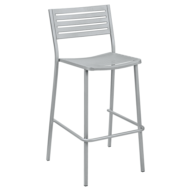 Ella Outdoor Bar Stool in Titanium Gray