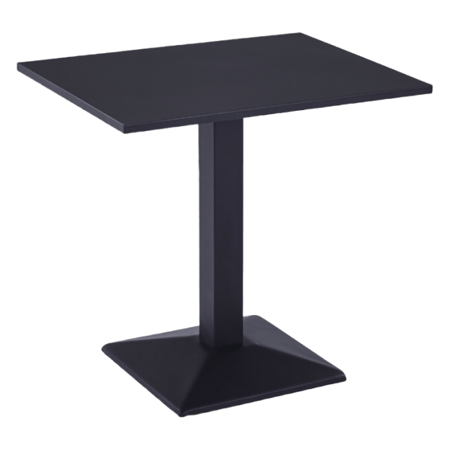 Outdoor Metal Table in Black Finish