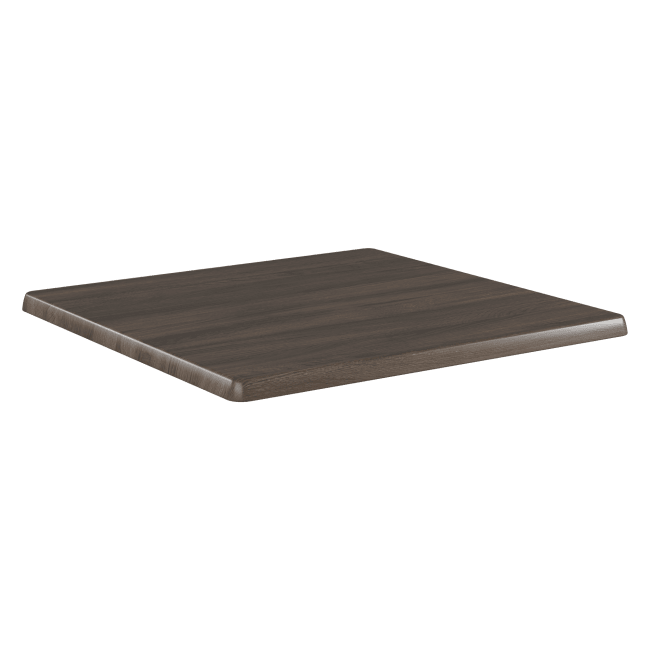 Outdoor Resin Table Top in Dark Walnut Finish